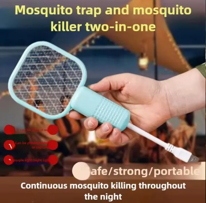 Mosquito Killer Racket Mini Electric with UV LED Light Lamp | USB ...