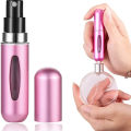 Premium portable perfume refiller portable mini perfume atomizer spray bottle for travel refillable 5ml fragrance container, Scent pump case, Compact and lightweight travel perfume spray bottle, Ideal for traveling. 1pc pt. 