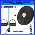 COMBO DEAL TWISTER EXERCISE MACHINE ABS ROTATING DISC AND SINGLE SPRING TUMMY TRIMMER HOME GYM FITNESS EQIUPMENT. 