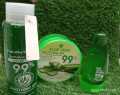 Pack of 3 Naturally & Moisturizing Aloe Vera Gel Face Cleansing 1 pcs  alovera gel bottle 1 pcs alovera gel jar. 