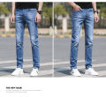 All Size Men_s  Stretch Jeans High Quality Stretch Casual Pants Fashion Blue Slim Denim Mens Jeans. 