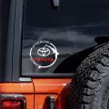 Fuel Tank Sticker (White) Toyota Latest Style, Petrol Tank Decoration Stickers for Car by Sticker Saloon. 