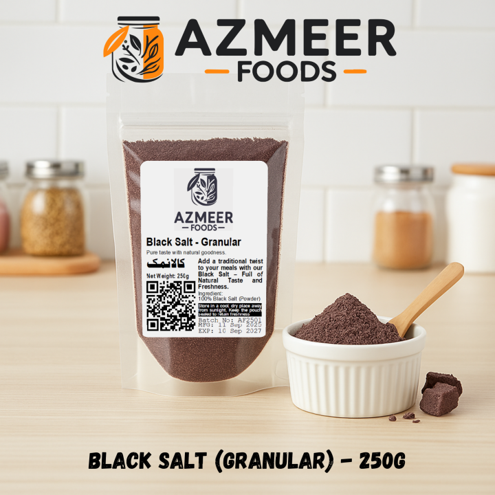 Azmeer Foods - Black Salt Granular / Kala Namak 250 g | Daraz.pk