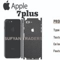 IPHONE 7PLUS Full 360 Back Protection black carbon fiber texture  Sheet with Four Sides. 