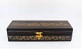 Hand Made Wooden Lacquer Art Jewelry Box 3" x 9". 
