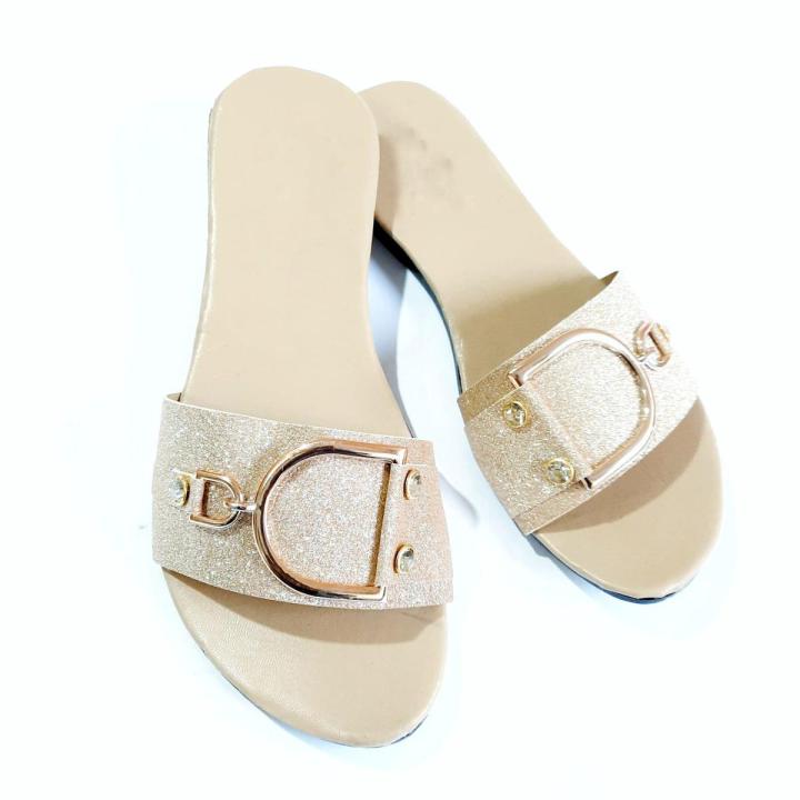 Ladies'%20Flat%20Sandals%20-%20Comfortable%20Cotton%20Sole,%20Stylish%20Party%20Footwear%20-%20Image%203