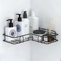 Triangle Self-Adhesive Metal Bathroom Corner Rack Storage Shelves. 