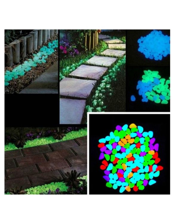Glow In The Dark Stones Pebbles Aquarium Plants Fairy Mini Garden - Pack of 1