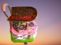 Baby Walker With Stroller & Roof for Kids. 