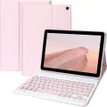 Fire HD 10/HD 10 Plus Tablet 2021 (11th Generation) 10.1 inch, Slim Folding Stand Cover with Wireless Bluetooth Keyboard, Fire Tablet Keyboard Case Pink. 
