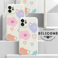 ZeroQiQi for Realme C17 Case Lovely Printing Petal Love Phone Cover Soft Anti Drop Full Cover Camera Protection Case. 