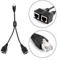RJ45 1 Male to 2 Female Ethernet Splitter Cable for Super Cat5, Cat6, Cat7 LAN Ethernet Network Extension Cable Adapter. 