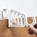 Room Decoration Items 4 Hole Durable Plastic Door Hangers For Clothes Over Door Hanger Hooks For Hanging Home Accessories For Hanging Coat Clothes Towels Small Bag Hanger -1Pc. 
