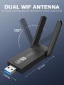 Wifi dongle, ElecMoga 1200Mbps USB WI-FI Adapter Dual Band 5.8GHz / 2.4Ghz Mini Wireless Network Support PC Desktop Laptop Tablet, Compatible with Windows XP/Vista/7/8/10 Maç OS X 10. 