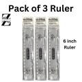 Goldfish Ruler Plastic 6 Inch  Pack Of 3 - School Stationery - Kids Stationery. 