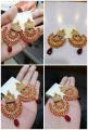 Gold palated 1carat earrings jhumka 100 % pure. 