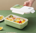 Kids Lunch Box With Spoon Lunch Box Microwavable Portable Bento Box Child's Student Adults Food Containers Fashion Rectangle Grids. 