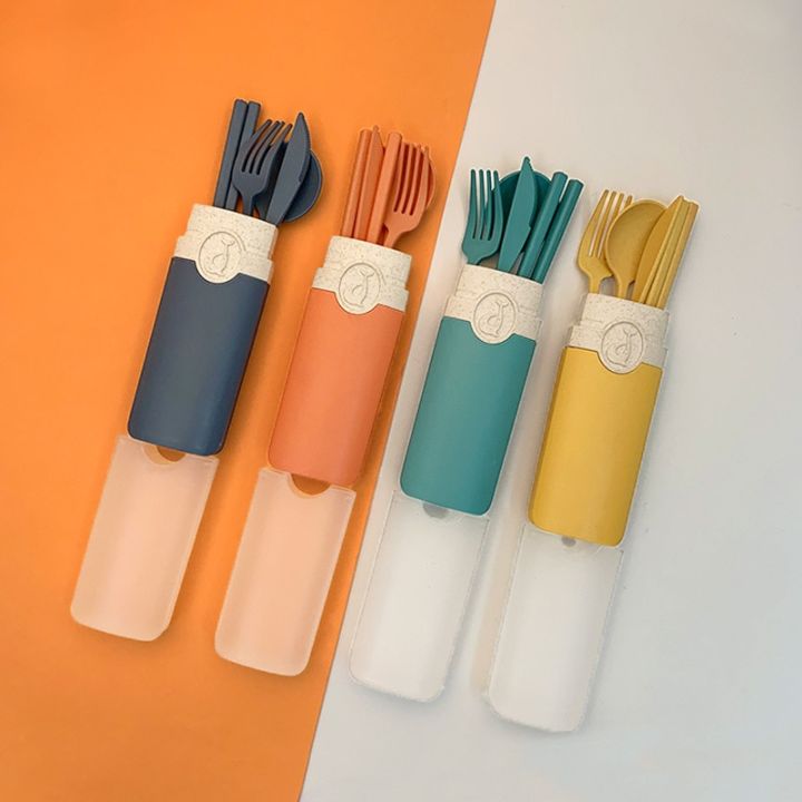 %E3%80%90FUN%20LIVE%E3%80%91%204Pcs%20Wheat%20Straw%20Dinnerware%20Set%20Portable%20Tableware%20Knife%20Fork%20Spoon%20Chopsticks%20Set%20Travel%20Cutlery%20Set%20Eco-Friendly%20Utensil%20Box%20-%20Image%205