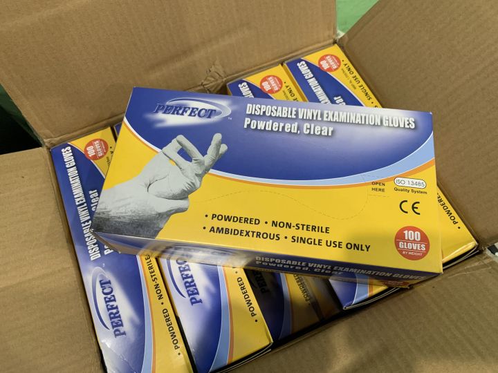 Perfect DISPOSABLE LATEX EXAMINATION 100 GLOVES PACK (IMPORTED QUALITY)