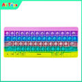 AliToys Pop It Fidget Toys Silicone Keyboard Letter Rainbow Macaron Antistress Reliver Stress Popit. 