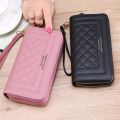 【Happytree】 PU Leather Women Wallets Long Double Zipper Coin Purses Female Brand Luxury Designer Clutch Phone Bag Carteras Para Mujer 2022. 