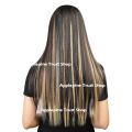 6 Pieces Blonde-Golden Single Clip Hair Extensions for Girls. 
