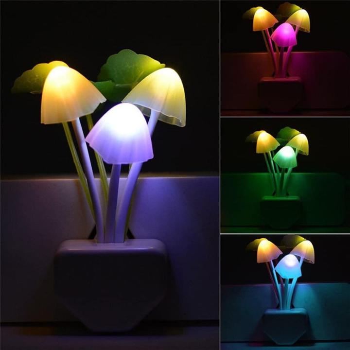 LED Night Light Mushroom Lamp with automatic sensor control