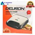 Original Deuron Sandwich Maker with 5 Years Warranty Model: DN-324 - Deuron Sandwich Maker with Non-Stick Plates, 2 Slice Sandwich Maker. 