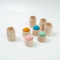 Retro Style Stitching Pins Sewing Needle Cylinder Box Embroidery Craft Woode Needles Storage Holder Pin Cushion Sewing Needle Case Sewing Tools. 
