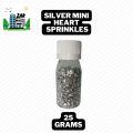 Silver Heart Sprinkles for Cake Decorations – Silver Mini Heart Shape Sprinkles for Cupcakes, Donuts, & Bakery Items – Silver Small Heart shape Sprinkles for Birthday Party, Anniversaries, Bridal Shower, Christmas & Other events – 25 Grams. 