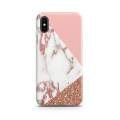 iPhone X / XS Cover Case-Rose Gold Glitter Marble Cover. 