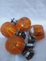INDICATORS ROUND FOR HONDA CG125 OLD MODEL 4PCS SET PLASTIC (1978-1989) - FALKIN. 