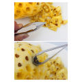 【FUN LIVE】 Pineapple Clip Stainless Steel Pineapple Eye Seed Remover Pineapple Peeler Kitchen Gadgets Fruit Vegetable Tools Accessories1pc. 