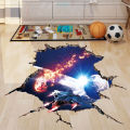 3D Starry Sky Tile Broken Window Colorful Wall Pediments in Living Room Bedroom Cosmic Planet Wall Decals Decorations Stickers. 