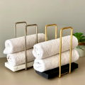 Black Wooden Napkins Holder With Metal Wire, Standing Napkin Holder for Table, Kitchen & Dining Room Décor, Gold Metal Napkin Holder. 
