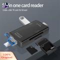 Grebest Smart Card Reader Driver-free USB 2.0 Type-C U Disk TF SD-Card Reader Adapter. 
