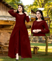 2 Piece Stitched Cut Maxi Dress + Trouser For Girls/Women Available in Beautiful Colors.. 