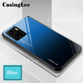 Casinglee For VIVO Y15A case Gradient Tempered Glass Protector Back cover for VIVO Y15A Phone Cases For girls and Boys. 
