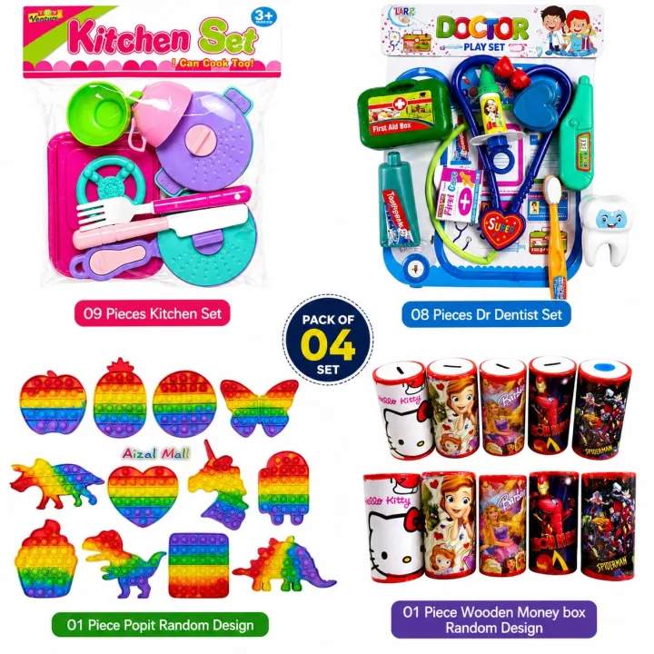 Pack%20of%2004%20Kids%20Educational%20Toy%20Gift%20Set%20%E2%80%93%2009-Piece%20Kitchen%20Play%20Set%20+%2008-Piece%20Doctor%20&%20Dentist%20Medical%20Kit%20+%2001%20Random%20Pop%20It%20Fidget%20Sensory%20Toy%20+%2001%20Wooden%20Money%20Box%20(Random%20Character%20Design)%20%E2%80%93%20Pretend%20Play%20Learning%20Toys%20for%20Boys%20&%20Girls%20Ages%203+%20%7C%20Birt%20-%20Image%204