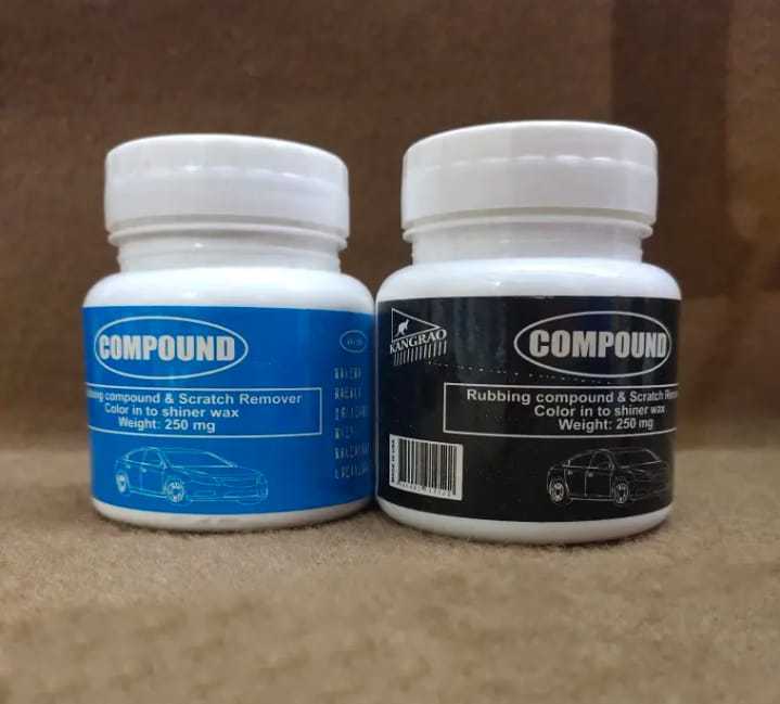 Kangaroo Special Rubbing Compound Polish & Scratch Remover 250g-Pack of 2 - Car & Motorbike Compound | Scratch & Swirl Remover, Water Spots, Chrome & Aluminum Cleaner | Black & Blue | Car & Motorbike Care Kit