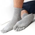 Solid Color Separate Toes Middle Tube Socks/ Casual Versatile Breathable Comfortable Sports Long Sockings. 