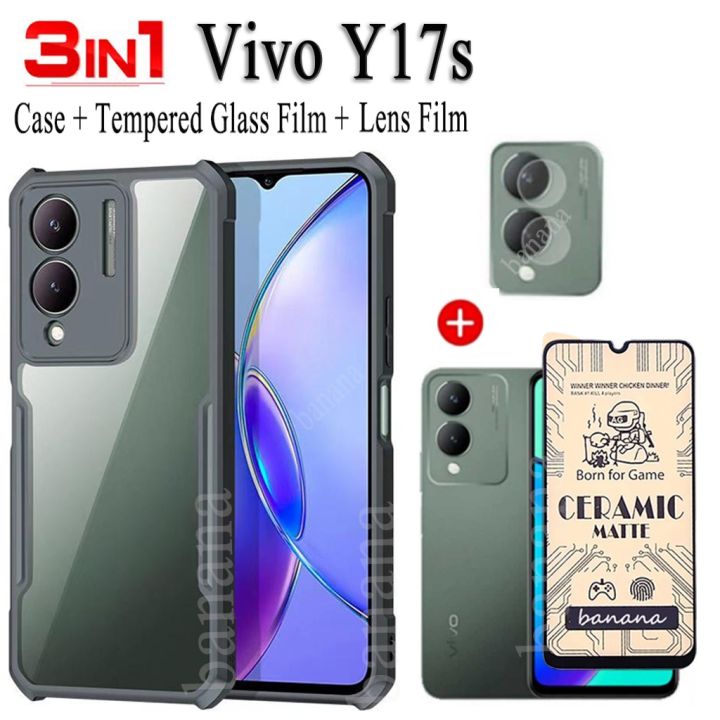 Vivo Y17s Y 17s Shockproof Phone Case for Vivo Y36 5G 4G Y27 4G Acrylic TPU Soft Anti-fall Back Cover