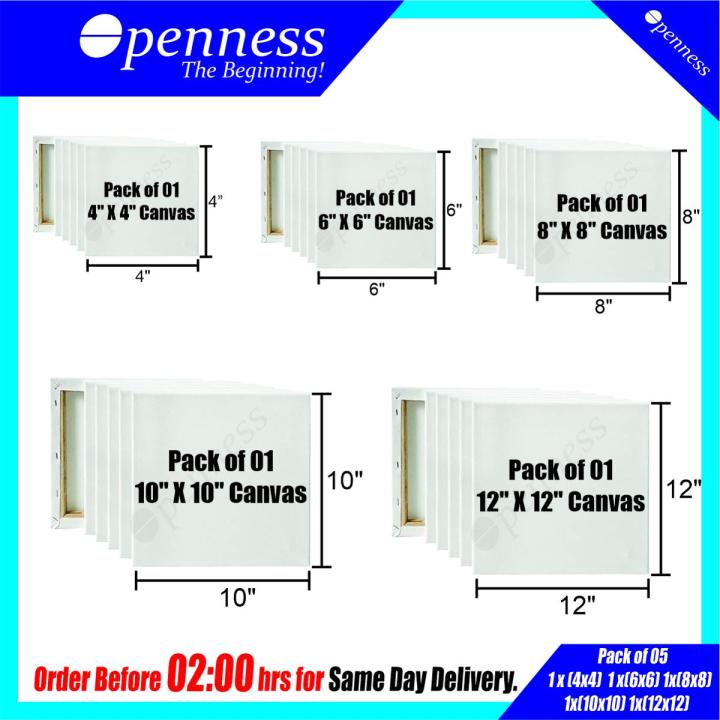OPENNESS- PACK OF 5 - VALUE PACK CANVAES from small to big each one piece (4''x4'' - 12''x12'')