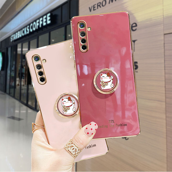 For%20Realme%20XT%20Cover%20+%20Ring%20Holder%20Stand%20Shiny%20Plating%20Square%20Bumper%20Phone%20Case%20Lens%20Protection%20Soft%20Silicone%20Shockproof%20Protective%20Back%20Cover%20-%20Image%203