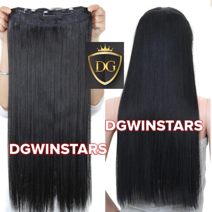Black Hair Extension Natural Black Exact color Washable Length 30 inches