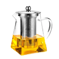 Borosilicate Glass Teapot with Heat Resistant Stainless-Steel Infuser Glass Tea Kettle. 
