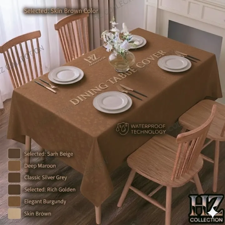 Luxurious PVC Tablecloth for Dining - Classic Floral/Polka Dot Pattern ...