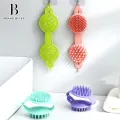 Brand Bytes 2 In 1 Silicone Shampoo Brush Handheld Round Soft Scalp Massage Brush Bath Massage Brush Hair Shower Brush Comb SPA Shower Brush. 