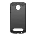 【ETOP】Moto Z3 Play Case,Moto Z3 Case, Sfmn 2-Pack Carbon Fiber Brushed Texture Soft TPU Full-Body Protective Cover Phone Case. 