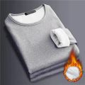 Jodimitty Keep Warm Thermal Underwear For Man Casual Solid Color Men's Winter Thermo Undershirt Thick Thermo Long Sleeve Top. 
